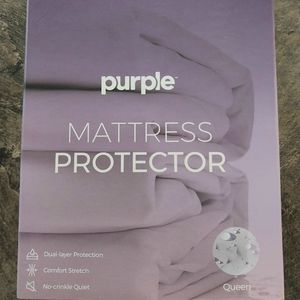 Purple queen size mattress protector